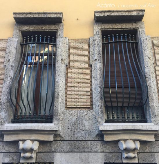 Villa Rasini. Dettaglio delle inferriate Villa Rasini. Dettaglio
